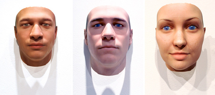 3D печатные портреты людей, сделанные на базе образцов ДНК