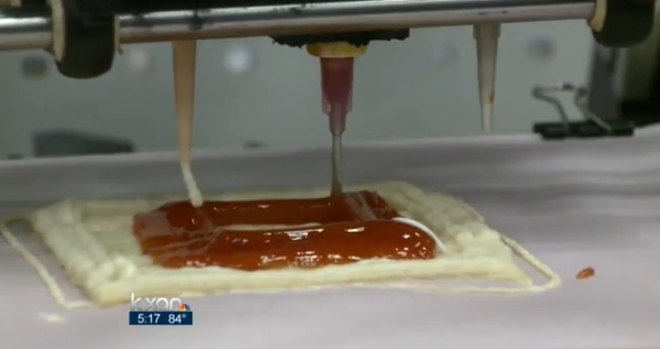 3D принтер для пищи, финансируемый NASA, печатает пиццу (+ видео)