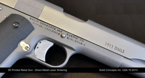 1-ый в мире 3D печатный металлический пистолет (+ видео)