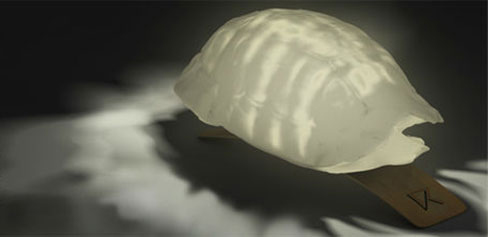 3D печатная лампа в виде черепахи от KVR