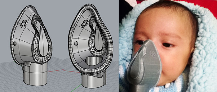 3D печатная детская маска для лекарства от астмы
