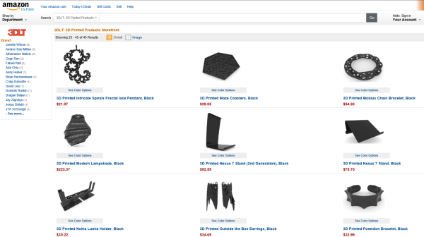 Amazon запускает пилотную программку по продаже 3D печатных изделий при сотрудничестве с 3DLT