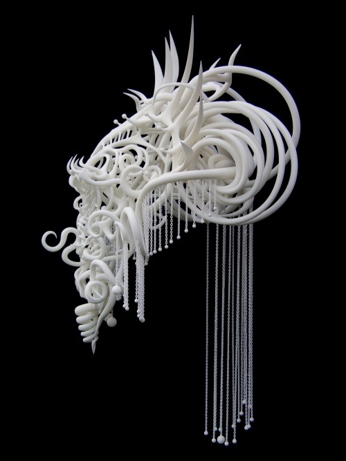 Экстравагантный 3D печатный головной убор от Джошуа Харкера