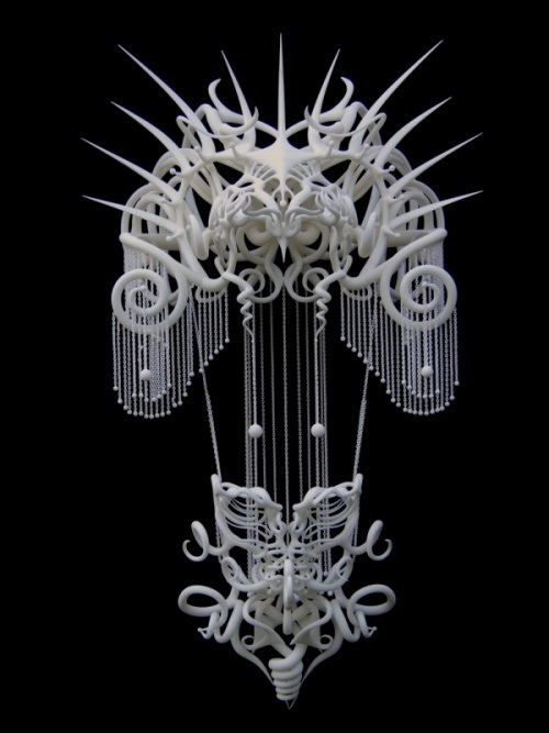 Экстравагантный 3D печатный головной убор от Джошуа Харкера