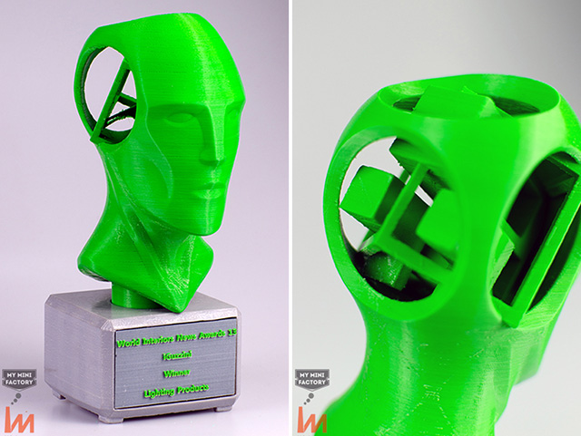 Заслуги, изготовленные наикрупнейшим магазином 3D печати, вручили на World Interior News Awards