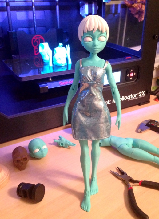 Напечатай модную куколку Quin на собственном настольном 3D принтере