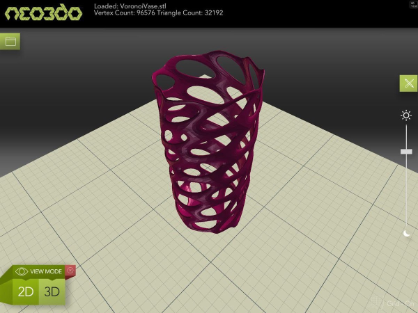 Подготовительный просмотр 3D модели в STL Viewer от Neo3Do