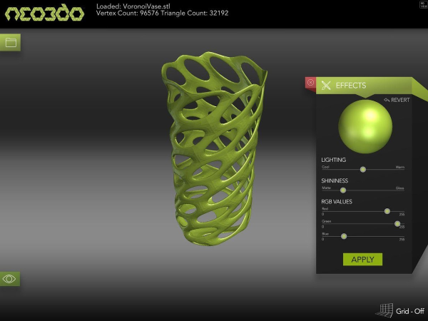 Подготовительный просмотр 3D модели в STL Viewer от Neo3Do