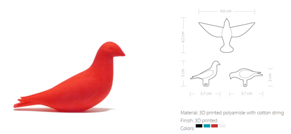 Прекрасные 3D печатные закладки для книжек в форме голубей – Pero