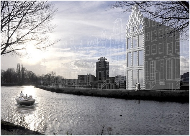 Дом у канала в Амстердаме из 3D принтера