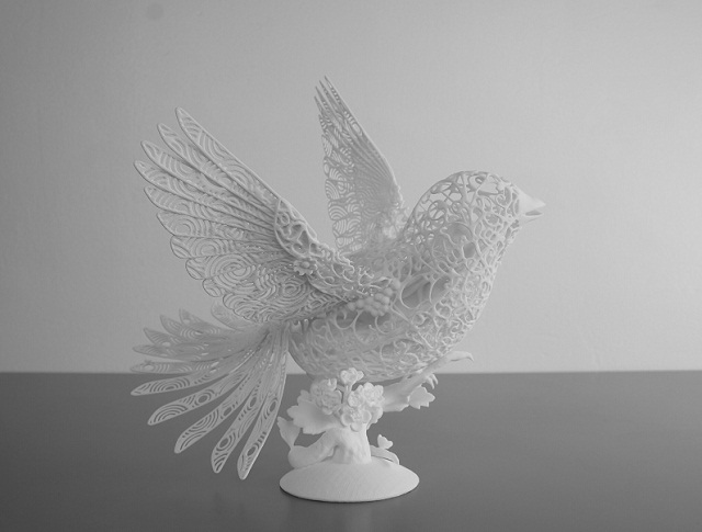 Линлин и Пьер-Ив Жак делают  статуи при помощи 3D печати