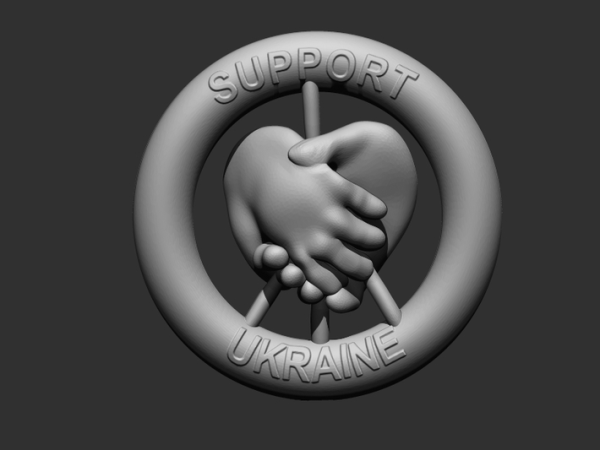 Общество CGTrader поддерживает Украину - 3D печатные значки